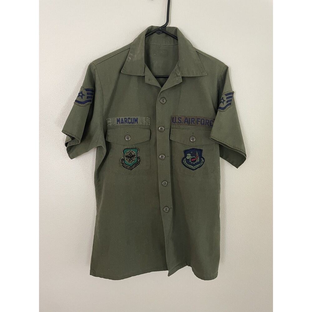 Vietnam War US Air Force Patched Shirt Field Maintenance Airlift Command 1970